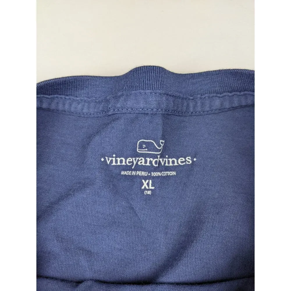 Vineyard Vines Long Sleeve Blue/Green Shirt - Youth XL (18)